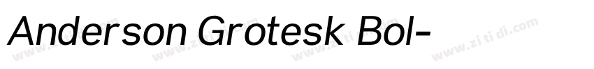 Anderson Grotesk Bol字体转换